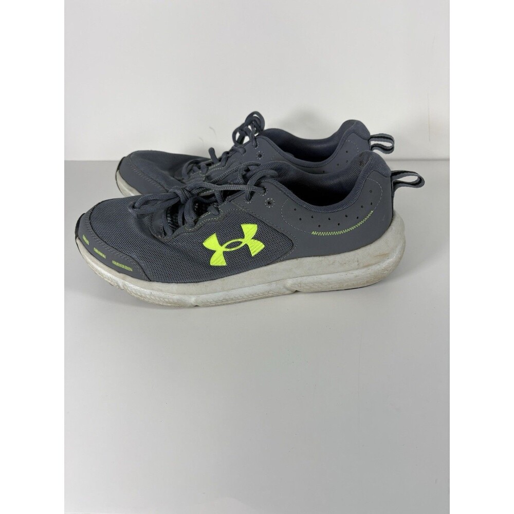 Under Armour Charged Assert 10 Sneakers Men's Gray Lace-Up Athletic Shoes Sz 9.5